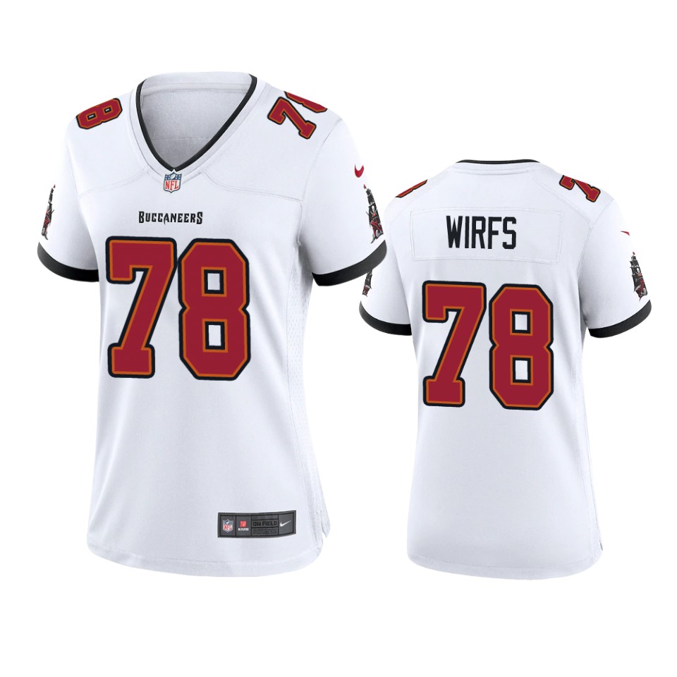 Nike women Tampa Bay Buccaneers 78 Tristan Wirfs White 2020 NFL Draft Game Jersey